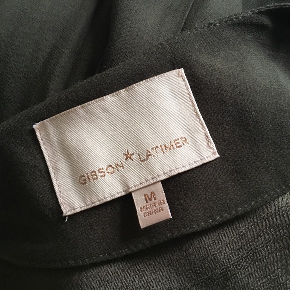 Lk New GIBSON LATIMER olive floral embroidered kimono duster M - Picture 4 of 6